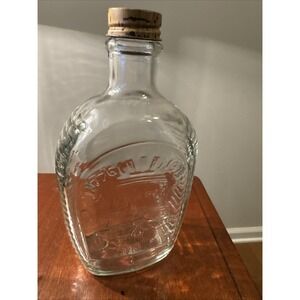 Vintage Log Cabin Syrup Bottle Liberty Bell Clear Glass Bicentennial 1776/ 1976